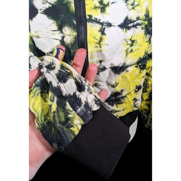 KTZ Tie Dye Black Yellow And White Lightweight Jacket Size Small - Picture 4 of 11